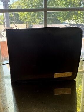 Fendi Dark Brown Leather Wallet with Metal Logo Plaque